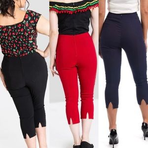 Set of 3 pinup capri pants Ro Rox/Hell Bunny (Black, Red, Dark Denim)